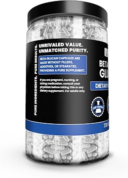 Pure Original Ingredients Beta Glucan 1,3/1,6, (730 Count) No Magnesium Or Rice Fillers, Always Pure