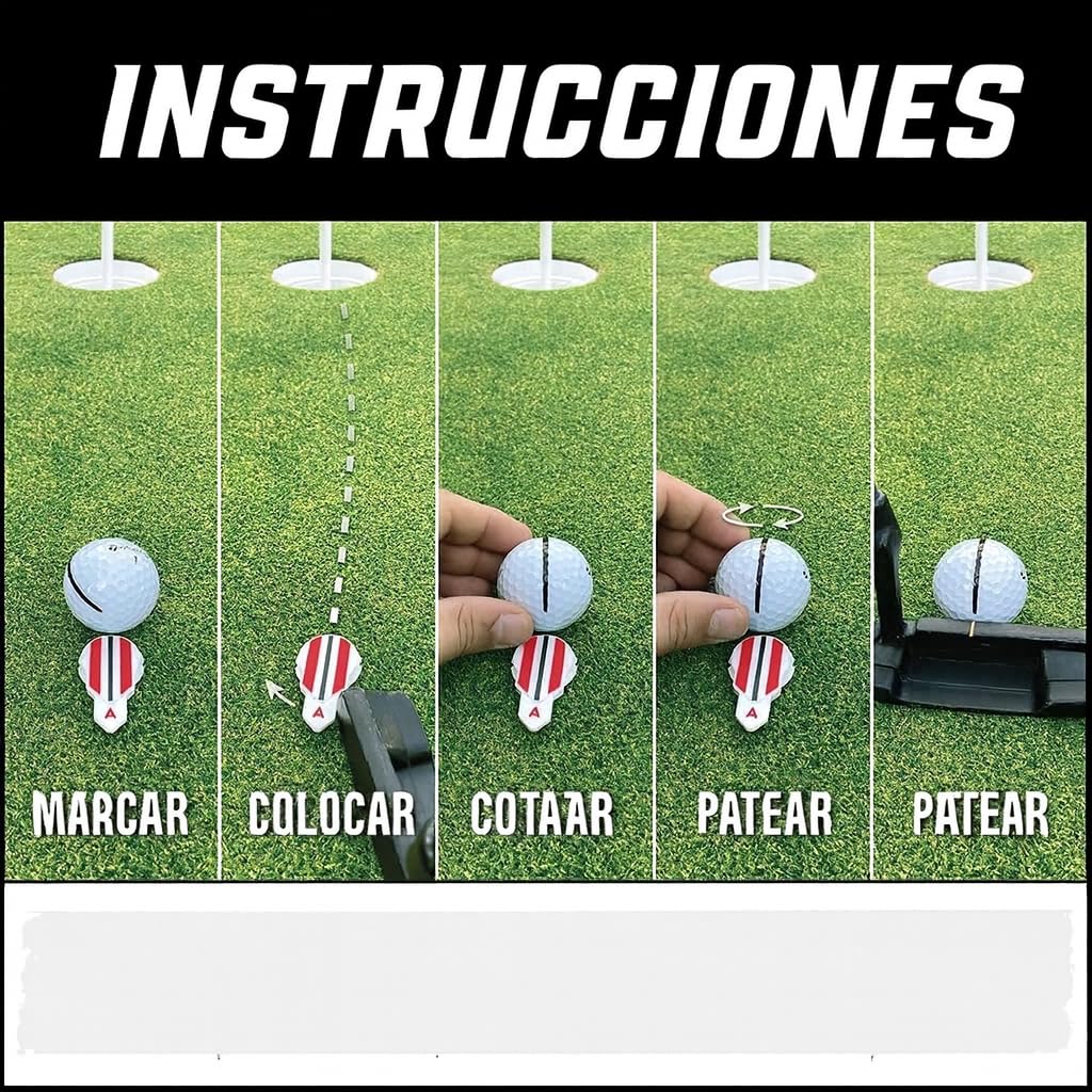 Fraser Fitness Marcador de alineación de pelotas de golf, herramienta de ayuda para putting