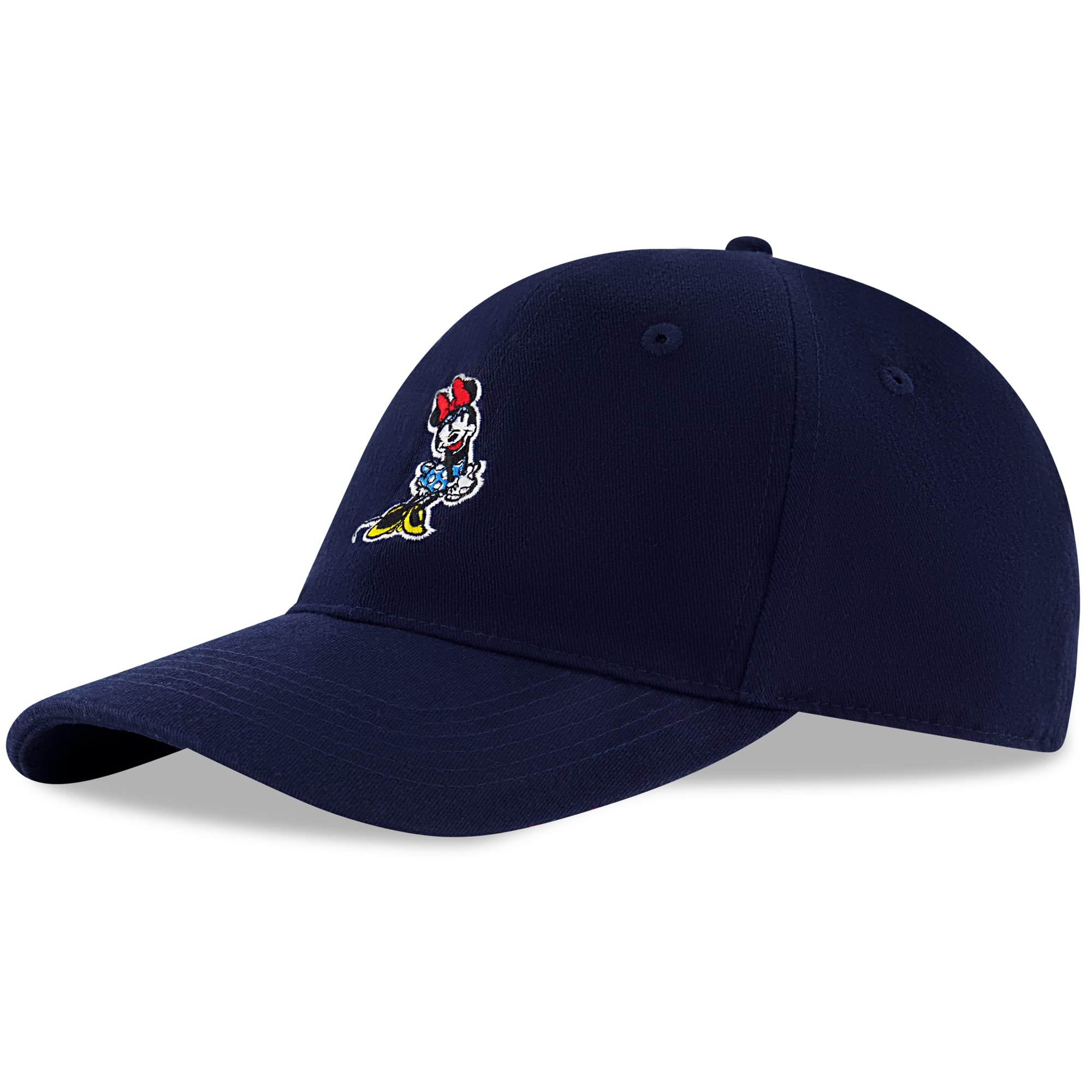 Disney Women's Baseball Cap, Minnie Mouse Adjustable Hat for Adult, Navy, L/XL