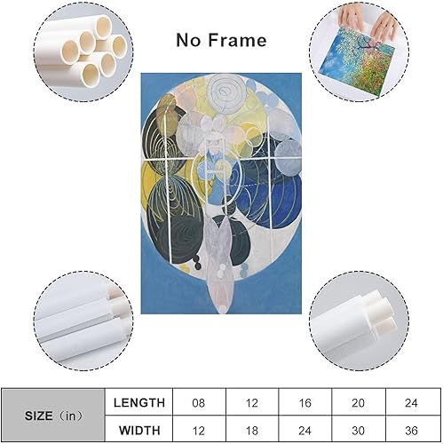 Miniatura 2 de Hilma Af Klint - Las pinturas de figuras grandes, número 5, grupo III, la clave de todos los trabajos hasta la fecha, el póster decorativo de la WU
