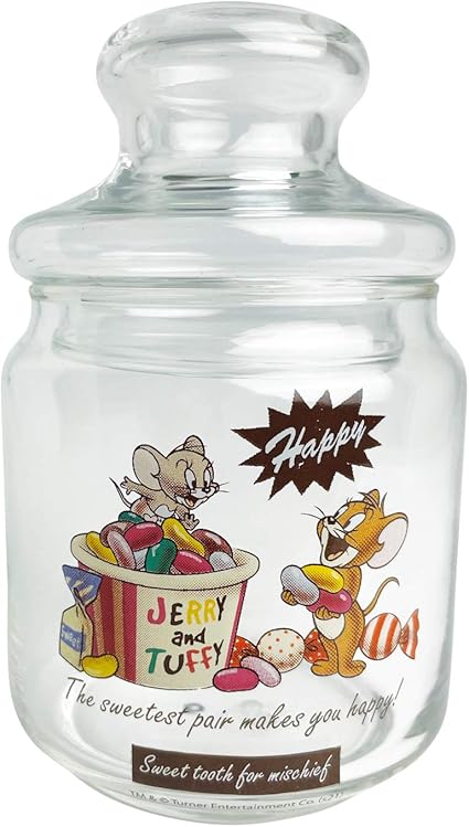 Amazon Co Jp トムとジェリー ジェリー ガラスキャニスター 500ml 日本製 San3580 ホーム キッチン