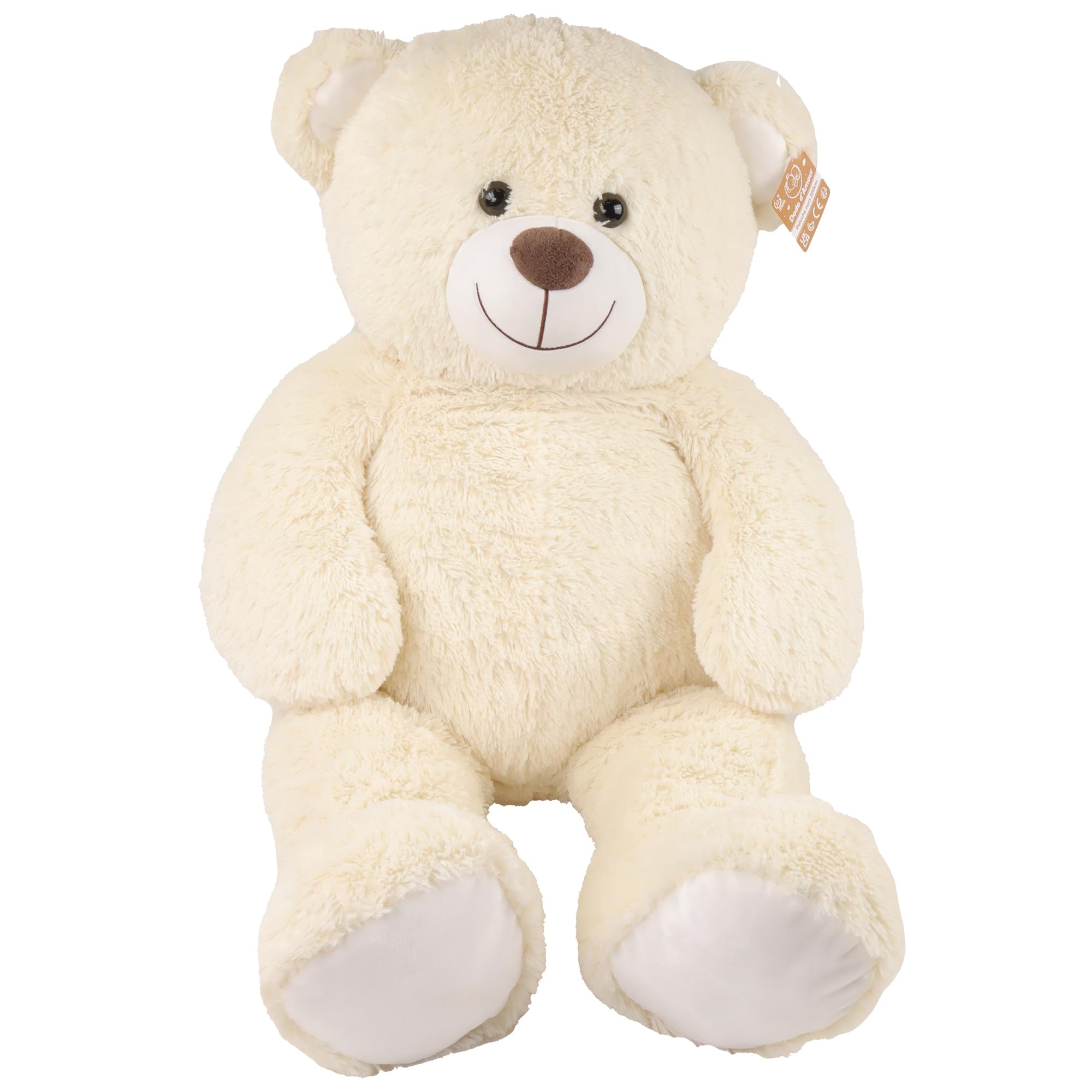 DODO D'AMOUR - Orso di Peluche XXL - Animali - 192912 - Bianco - Giocattolo per Bambini - Regalo - Gigante - Morbido - Rassicurante - Peluche - Decorazione - 100 cm x 50 cm - A Partire da 12 mesi
