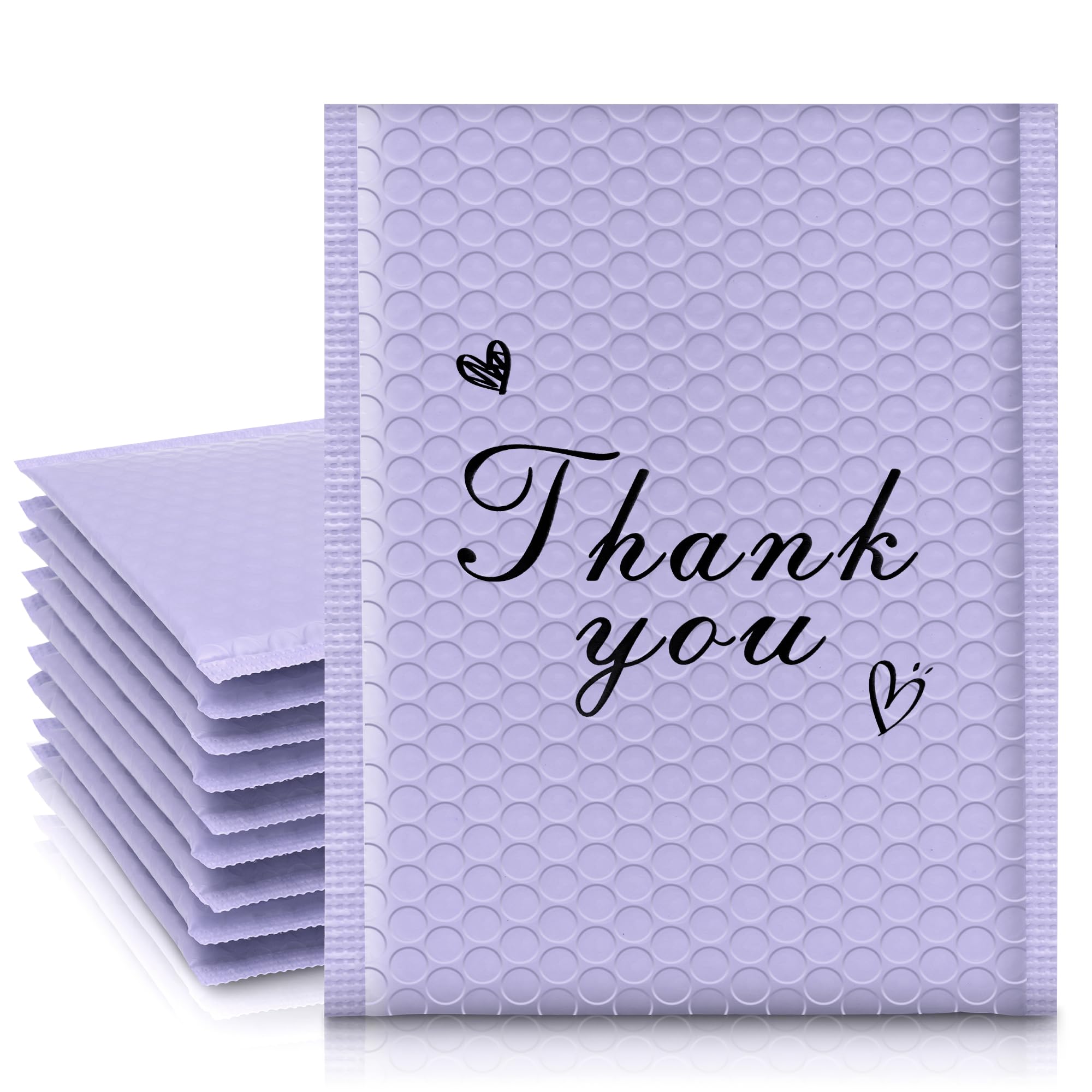 Jowlroel Thank You Bubble Mailers 8.5x12'' 25 Pack, Self Sealing Padded Envelopes, Strong Adhesion Bubble Envelopes, Waterproof Mailing Envelopes,
