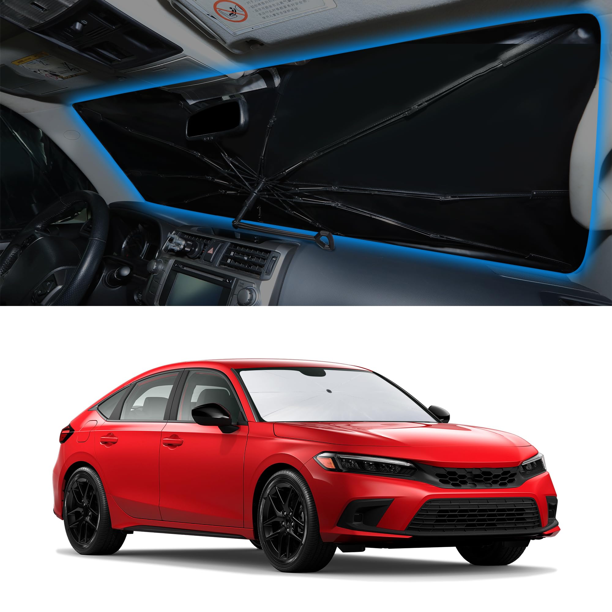 Windshield Sun Shade Umbrella for 2022-2026 Civic for Honda