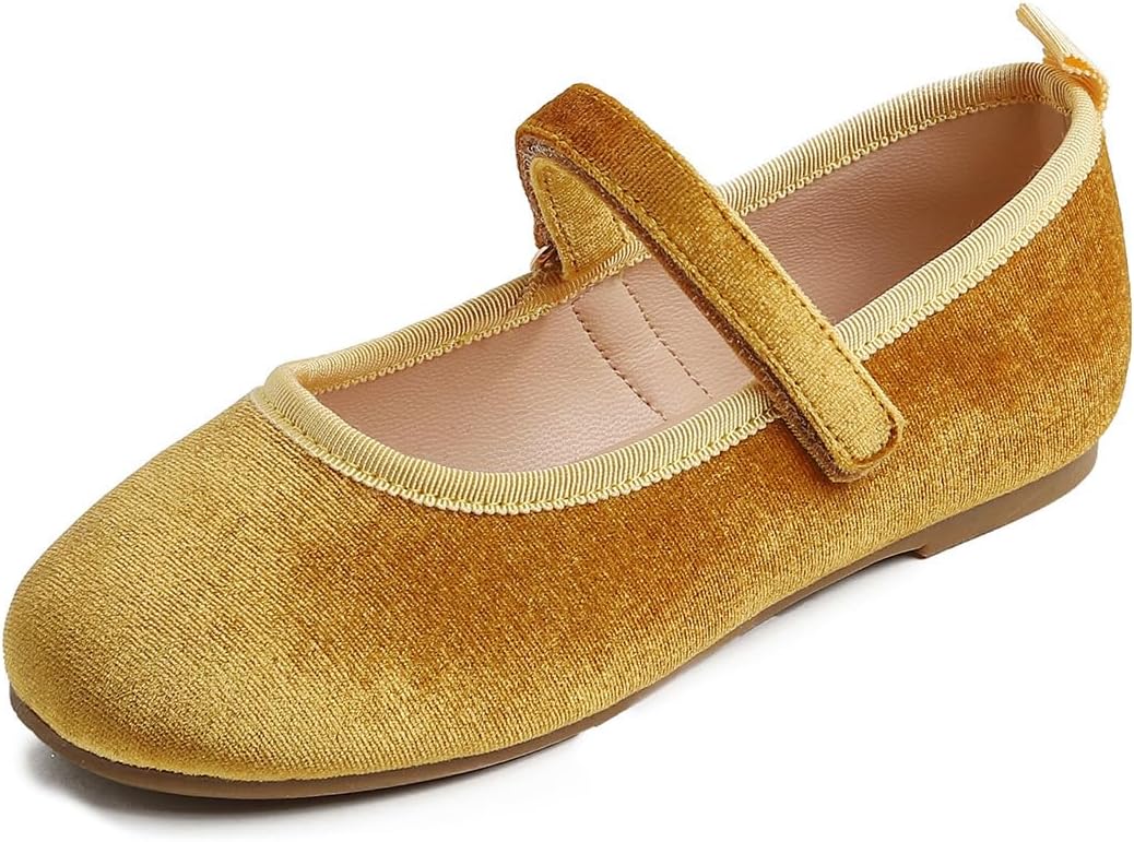 Yellow Velvet Loop Maryjane