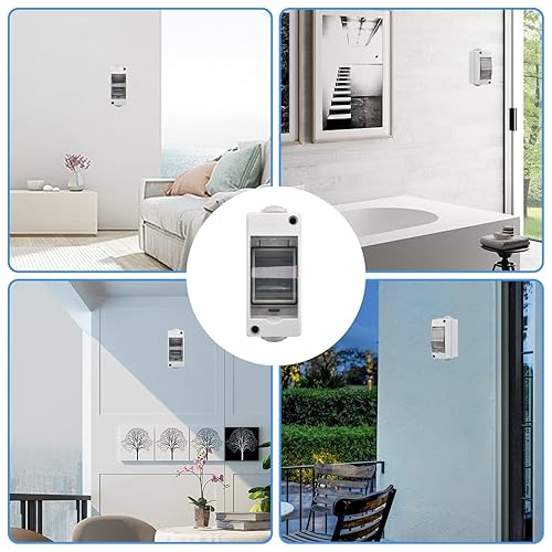 Miniatura 3 de Caja de protección de distribución de ABS IP65, caja de distribución de disyuntor impermeable de 2 vías, caja de distribución de 2 rieles DIN Caja