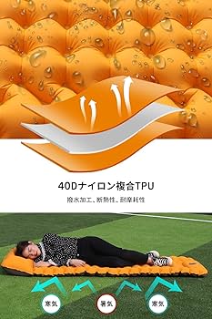 Amazon | 【より幅広・厚手】 エアーマット GODEARU キャンプ