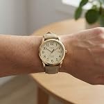 Timex® Easy Reader® 38mm Women's Leather Strap Watch (Model: TW2V047009J)