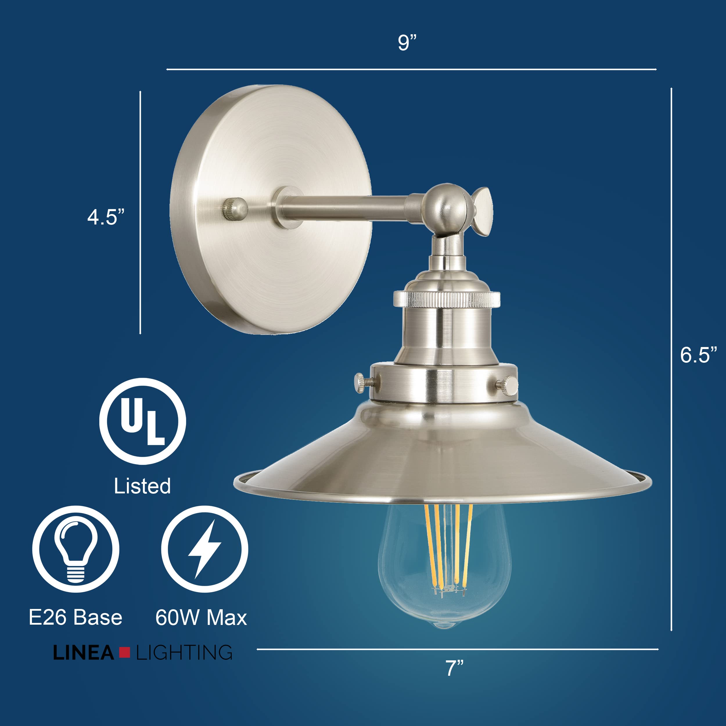 Z-LITE Applique Murale Moderne à 2 Lumières «Cuvier», Nickel Brossé