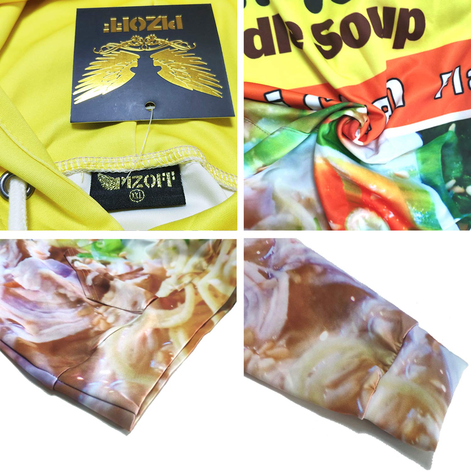 Pizoff Unisex Ramen Noodle Hoodie Pockets 3d Pullover Hoodie