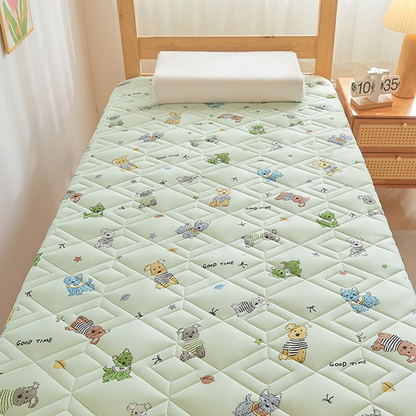 Colchón De Suelo, Colchón Futón Plegable Individual/Doble, Colchón Plegable Enrollable, Colchón Portátil para Dormir, Sofá Cama De Invitados, Cama De Dormitorio De Estudiantes,5,100x200cm
