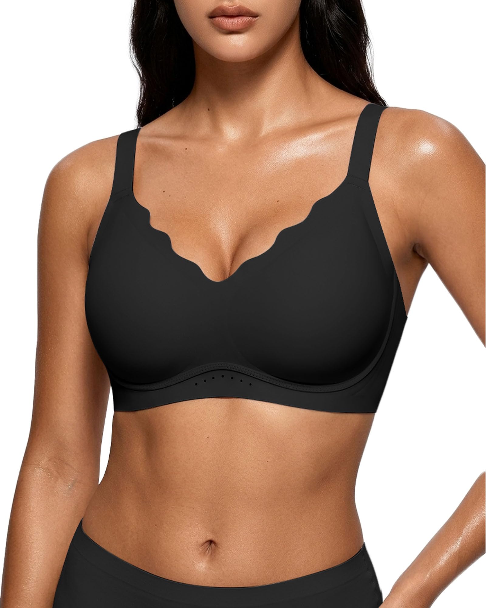 As Fairy Nahtloser BH ohne Bügel mit Luftlöchern für Damen | Bralette für Damen mit Jelly-Lift-Effekt starkem Halt & atmungsaktivem Luftdesign mit Luftlöchern, komfortabel für den Alltag