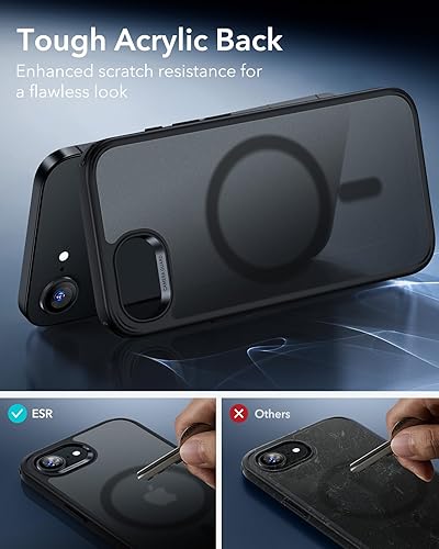 Vista 221 de ESR Funda para iPhone 15 Pro Max, compatible con MagSafe, de grado militar, negro transparente