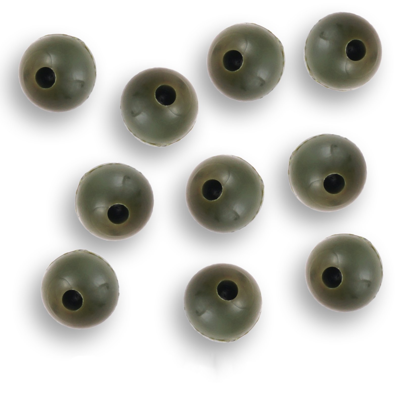 Bank Tackle Rubber Shock Beads 8mm Rig Making Buffer Beads Carp Fishing Tackle (x 100 Pack, Green)