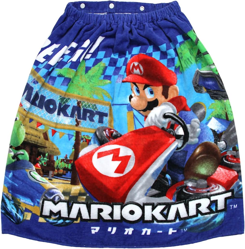 Amazon Co Jp 丸眞 スーパーマリオ 60cm丈 巻きタオル ラップタオル サマーレース 綿100 60 1cm 男の子 ホーム キッチン