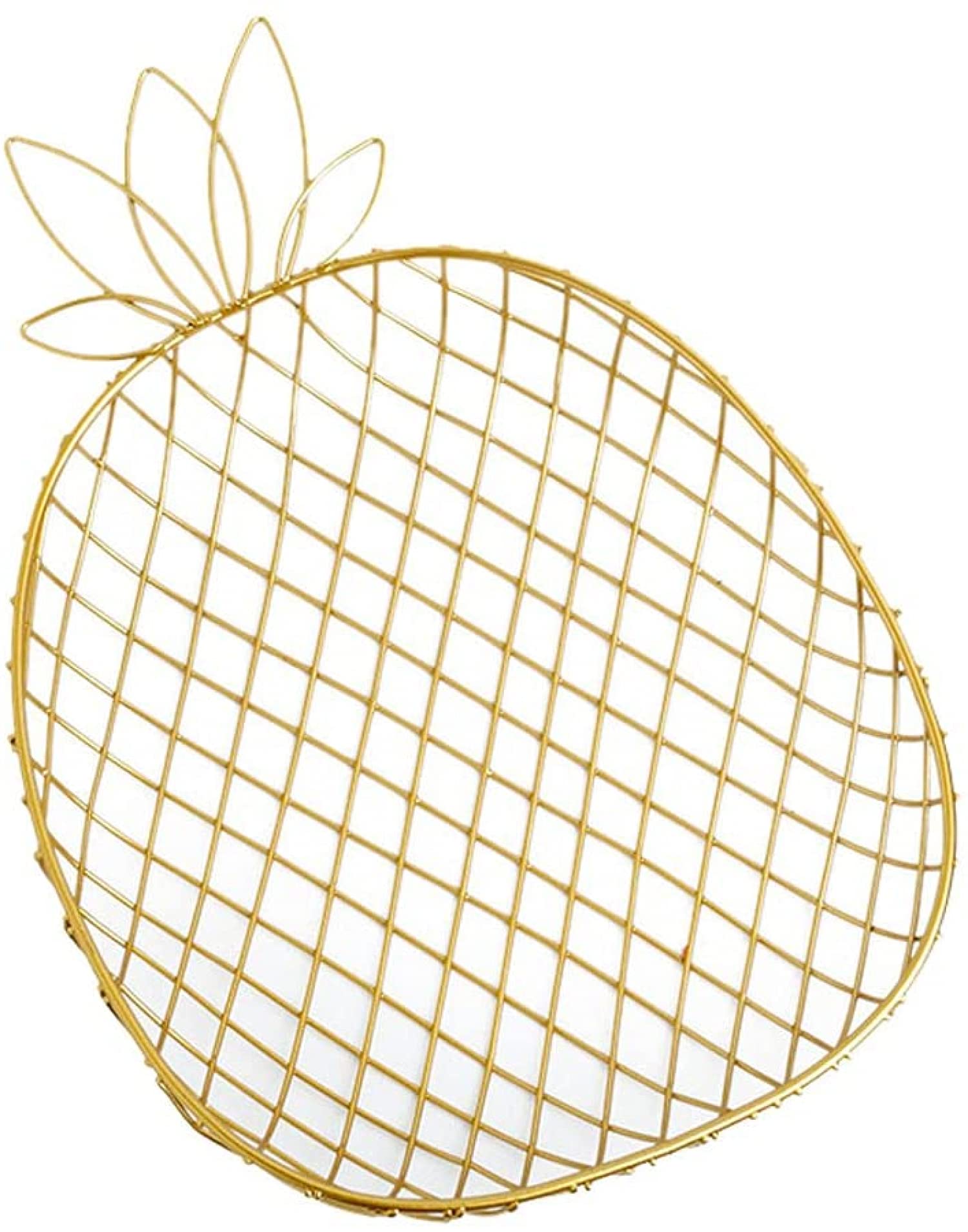 Golden Pineapple Fruit Bowl Basket for Kitchen Metal Wire Vegetable Bowl Decorative for Table Centerpiece Living Room