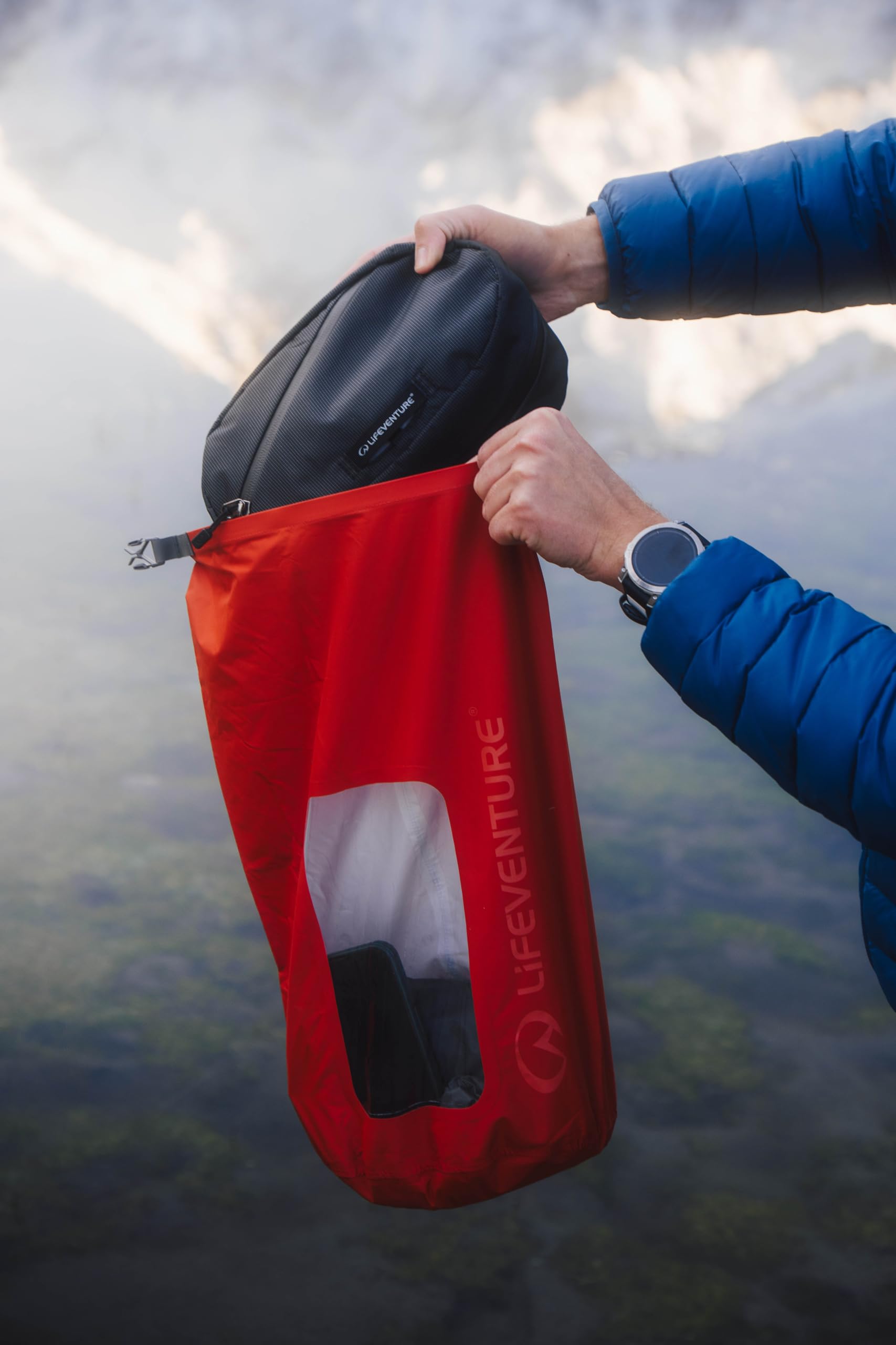 Lifeventure Stormlight, sacca impermeabile in silicone Rip-Stop 70D con cuciture completamente nastrate, chiusura arrotolabile, impermeabile, per viaggi avventurosi