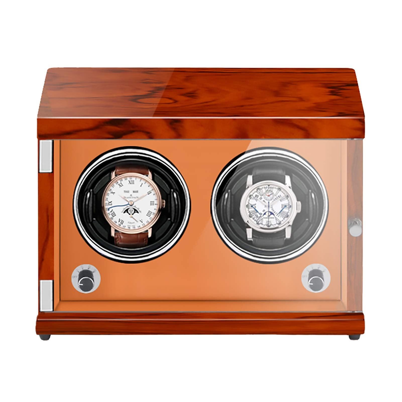 MYUYEE Watch Winder Watch Winders - Rechargeable Two-Position Watch Shaker Mechanical Watch Winder Vertical Automatic Watch Winding Box With Light-Sensitive Led Light Watch Wind