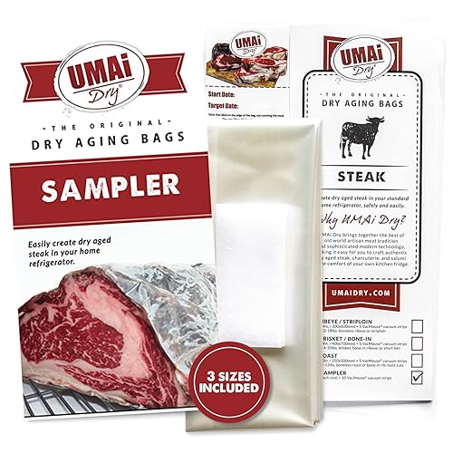 Miniatura 2 de UMAi Dry Paquete de muestra bolsas de edad seca para carne método simple en casa para carne seca envejecida incluye 3 bolsas de tamaño asado 3