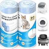 Cat Litter Box Liner for Self Cleaning Litter Box, Extra Thick Cat Litter Bags Replacement, Heavy Duty, Eco-Friendly, Odor Control, 40 Count for Multiple Cats