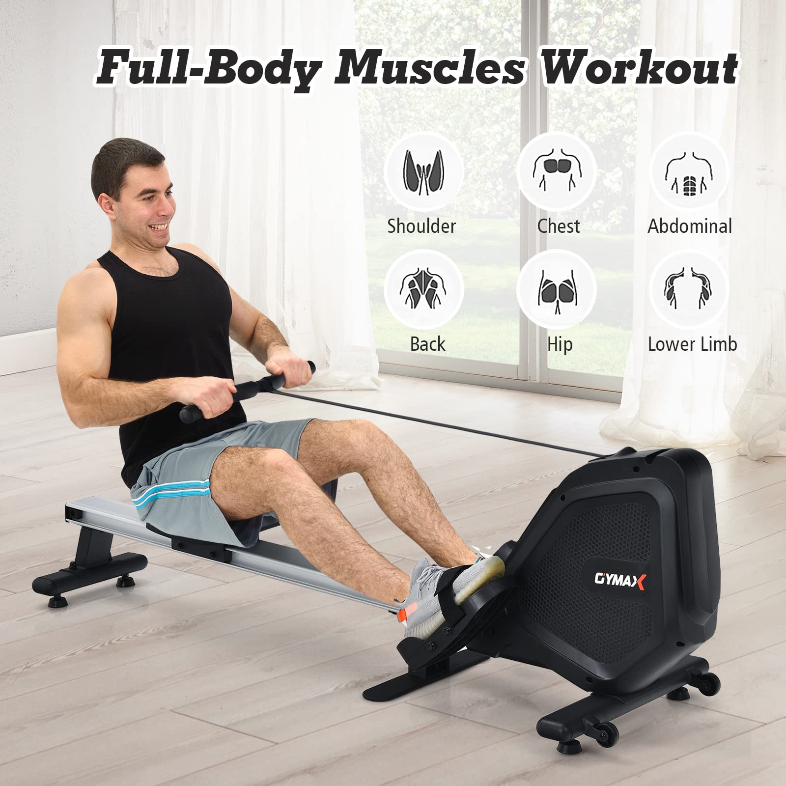 Concept Rower OneTwoFit Rowing Machine 16-level Adjustable