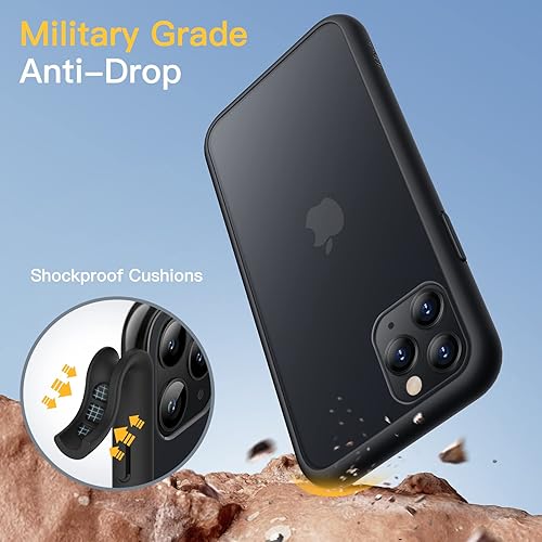 Miniatura 3 de JETech Funda mate para iPhone 11 Pro Max de 6.5 pulgadas, a prueba de golpes, protección contra caídas de grado militar, cubierta trasera