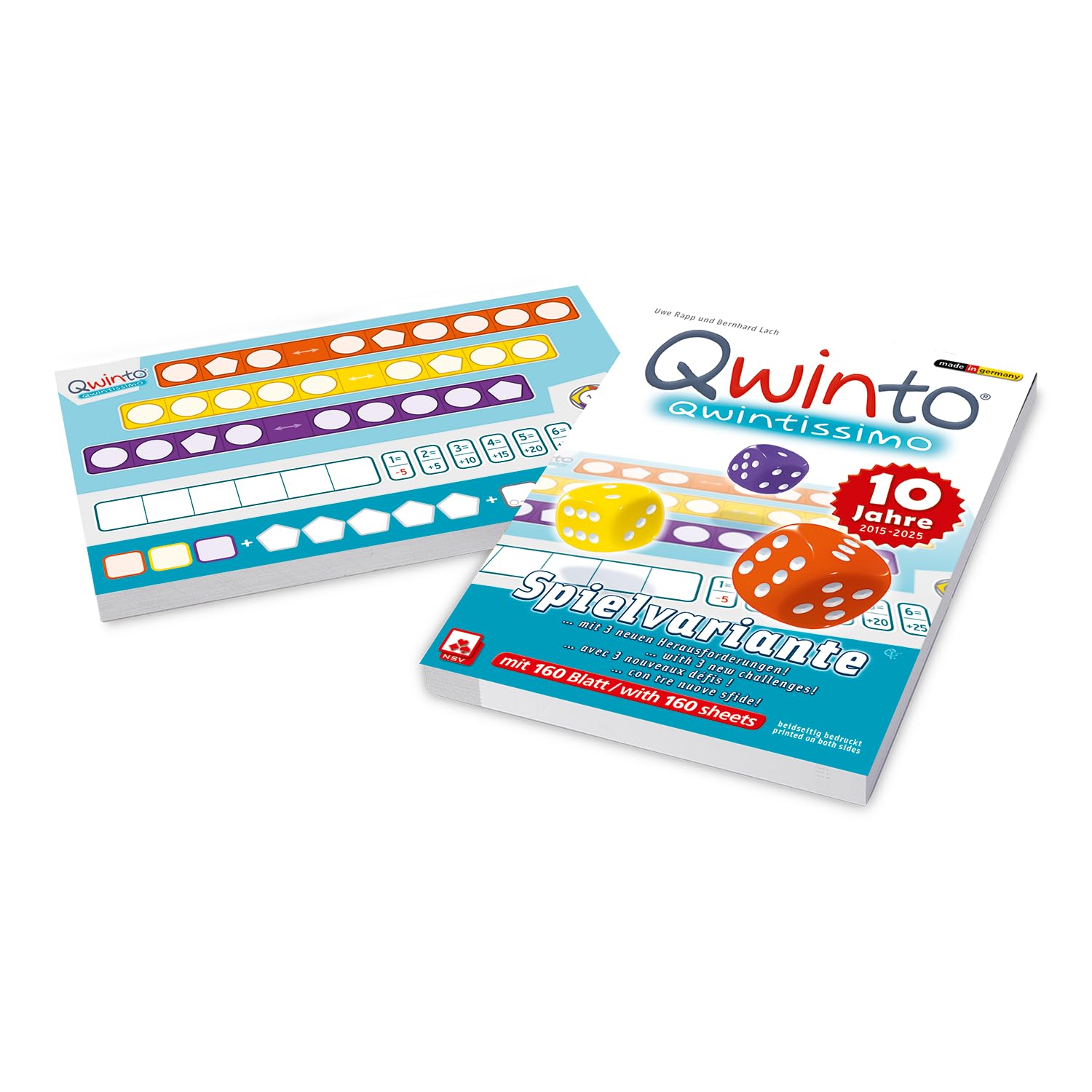 QWINTISSIMO - allererster Variantenblock für das Spiel Qwinto (ZUSATZBLÖCKE)