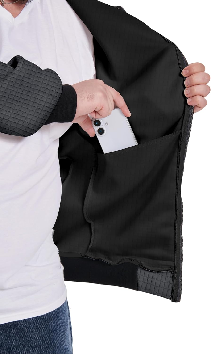 Big and Tall Men's Hooded Sweatshirts Full-Zip Plus Size Drawstring Fashion Hoodie Jacket - Image 5