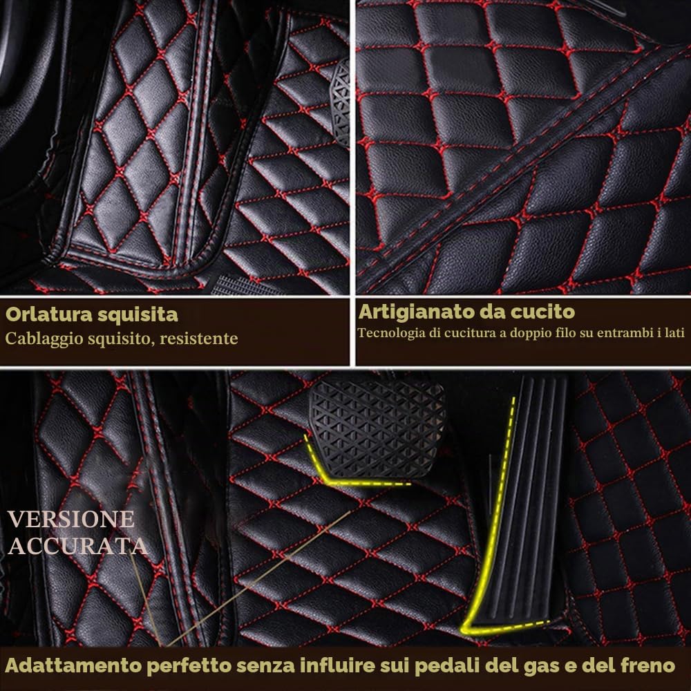 Auto Tappetini per Toyota Yaris Cross/Ibrida 2020 2021 2022 2023 2024 2025,Pavimento Copertura Tappetino Tappeto Protezione Tutto Tempo Antiscivolo Impermeabile Accessori,A