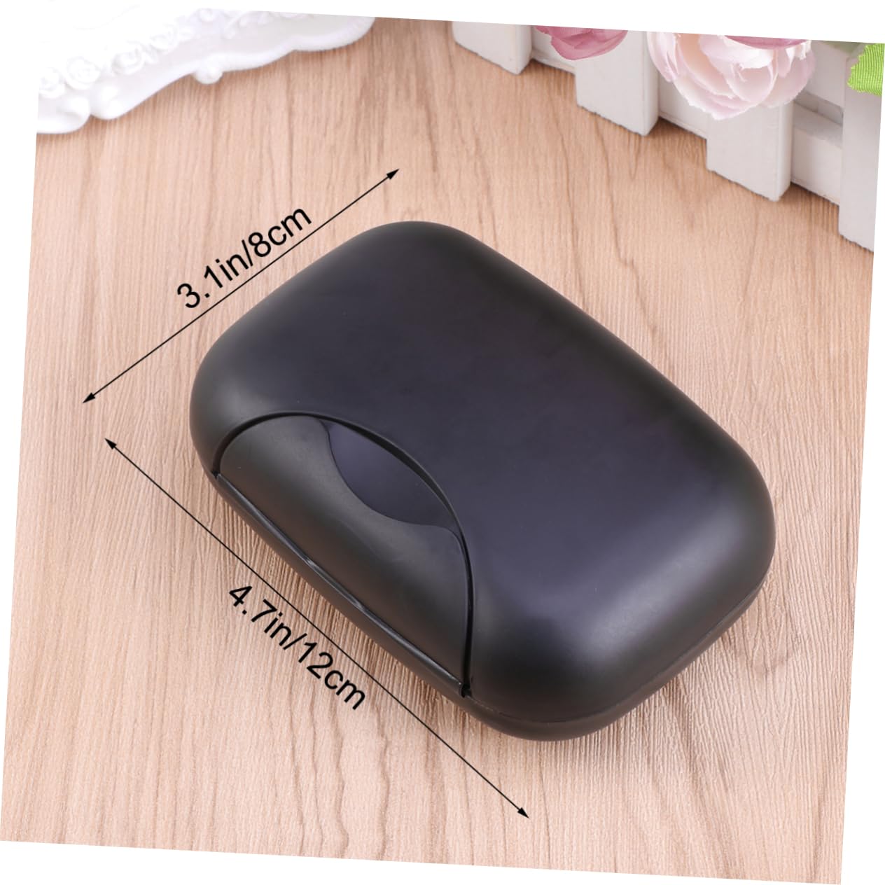 VICASKY Creative Portable Soap Dish Box Sealed Soap Holder Container for Travel Leakproof Design Black for Home Camping Outdoor Activities Easy to Use and Carry
