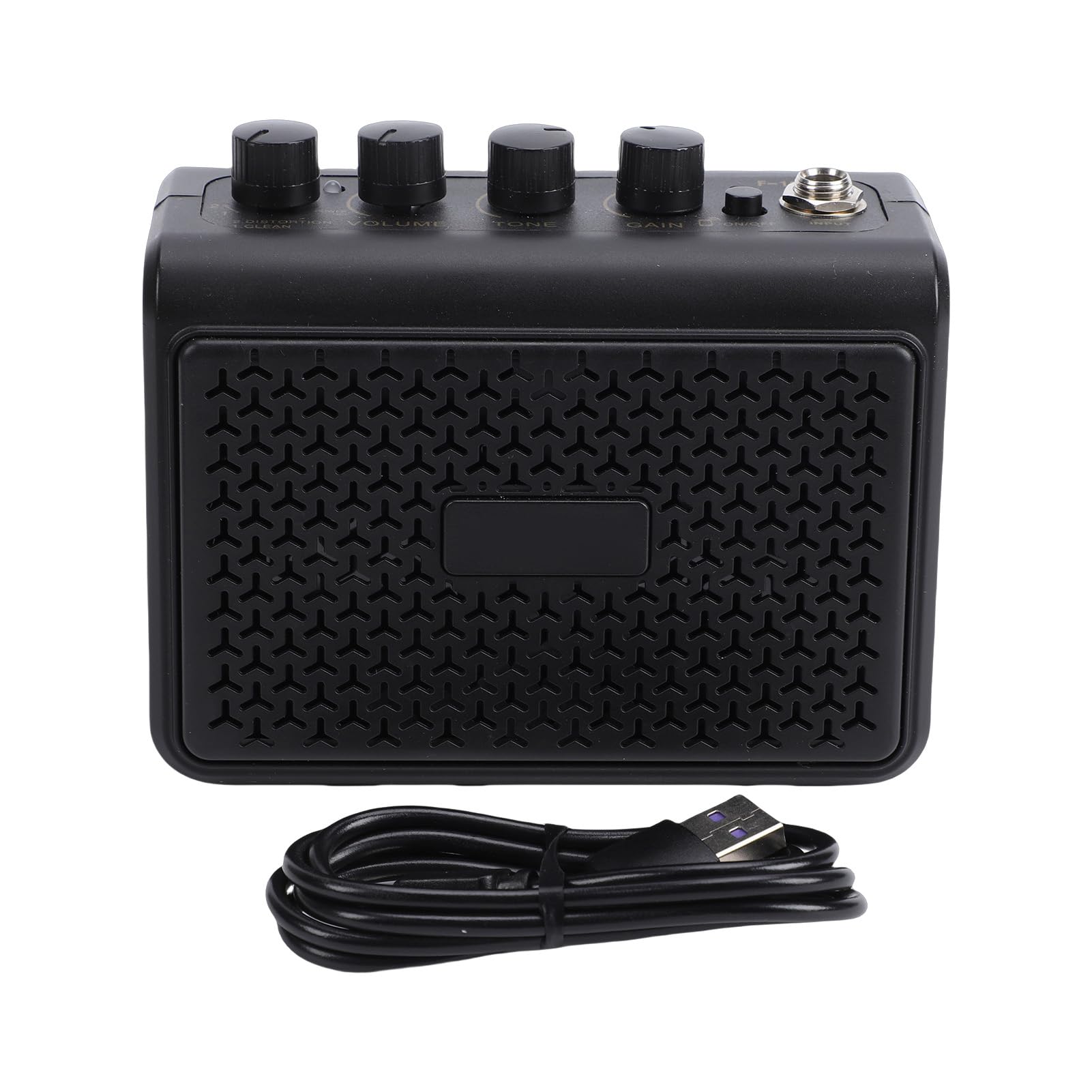 10W Amplificatore per chitarra portatile Altoparlante BT Ingresso AUX 2 canali di distorsione puliti Jack per cuffie silenzioso ricaricabile Piccolo altoparlante per