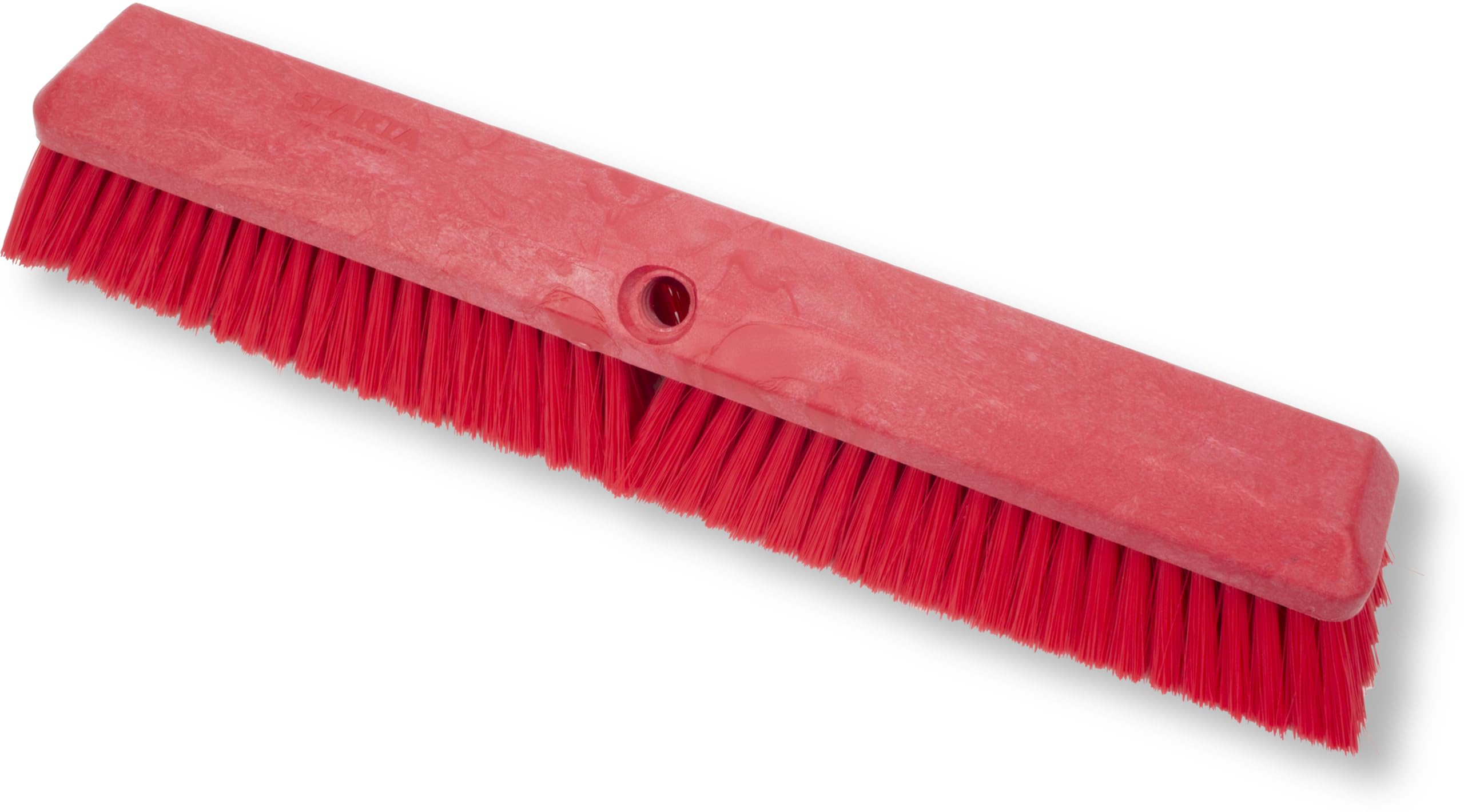 SPARTA 41890EC05 Omni Sweep Plastic Push Broom Head, Heavy Duty, Industrial Broom With Color Code System For Outdoor, Indoor, Garage, Concrete, Patio, Kitchen, Bathroom, 18 Inches, Red
