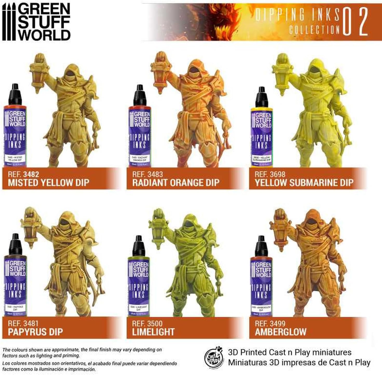 Green Stuff World Paint Set 11694 - Dipping Ink Contrast Paint Collection 02