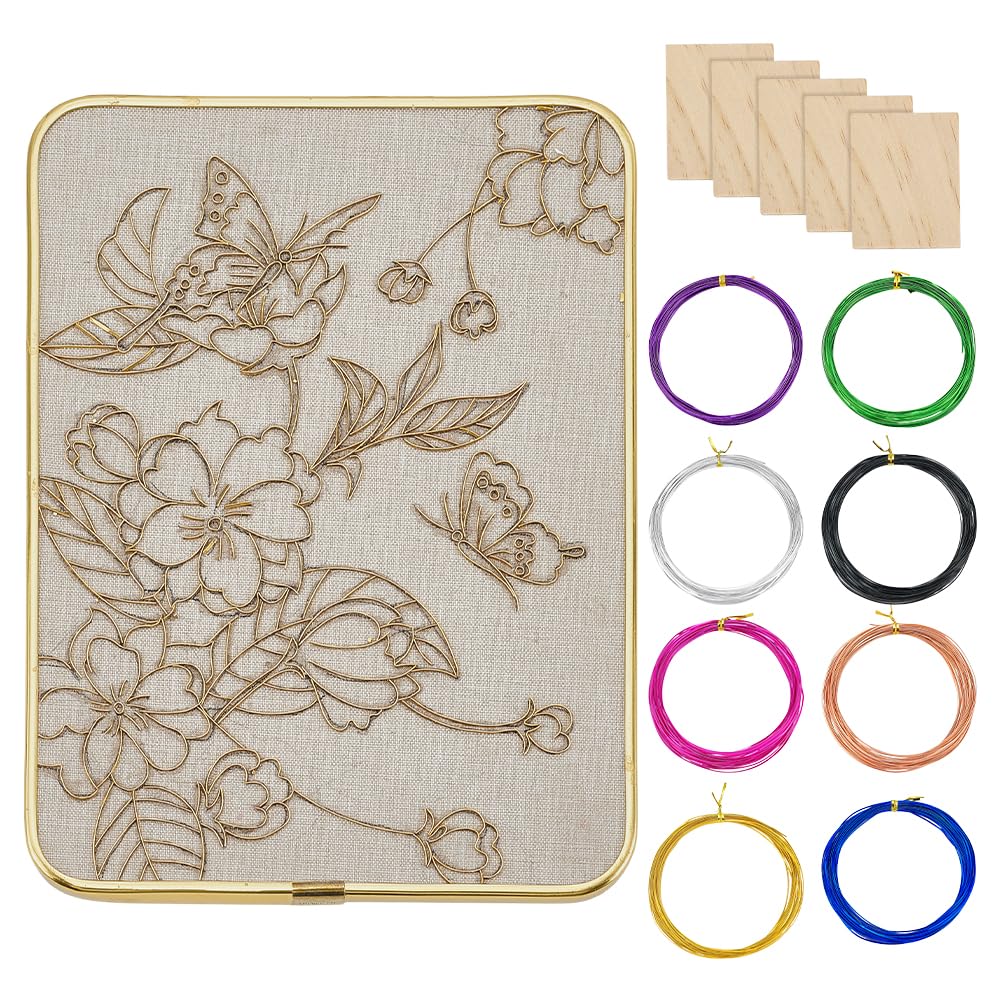 AHANDMAKER Cloisonne Filigree Enamel Paint by Numbers Kit Cloisonne Enamel Painting Art DIY Craft Kit, All in One with Tools, Hobby for Adults Elderly Handmade Home Decor Gifts
