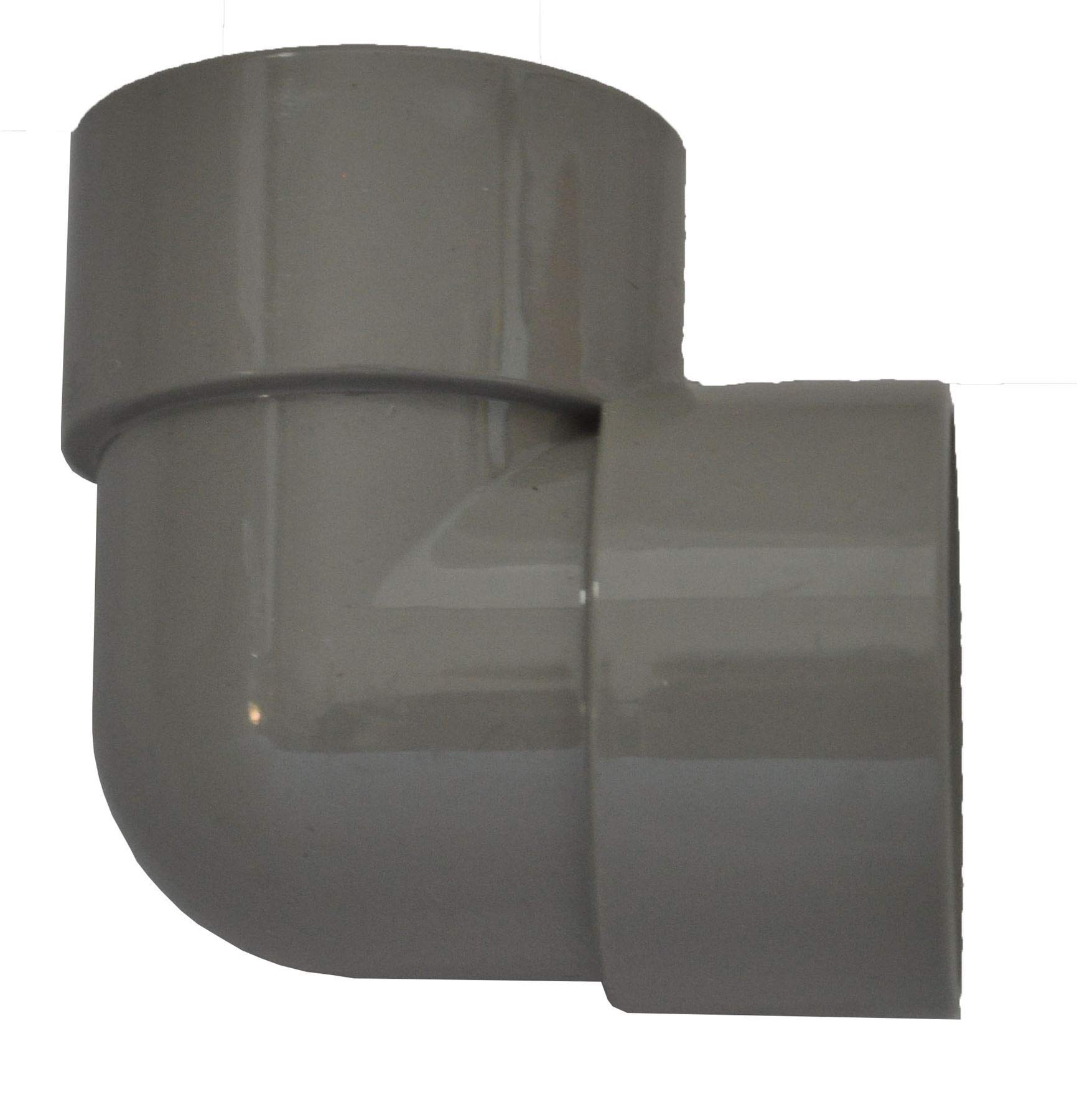 Solvent Weld 40mm Waste Pipe 90 Degree Knuckle Bend - Grey