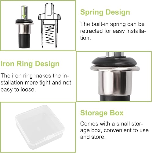 Miniatura 4 de UFURMATE Pasadores de reparación con resorte, 36 pines de reparación de persianas de plástico con anillo de metal, pasadores de reparación de