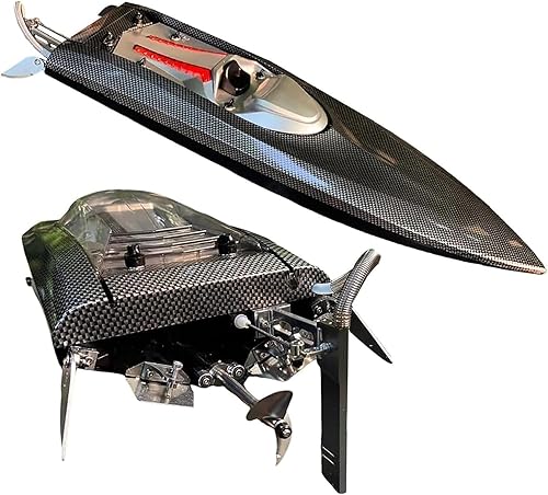 25inch UDI022 Large Remote Control Boat for Adults Boys Experts Alloy Tail Kits RC Brushless Watercraft 50km/h 31mph 3S/4S Battery & LED 4WD