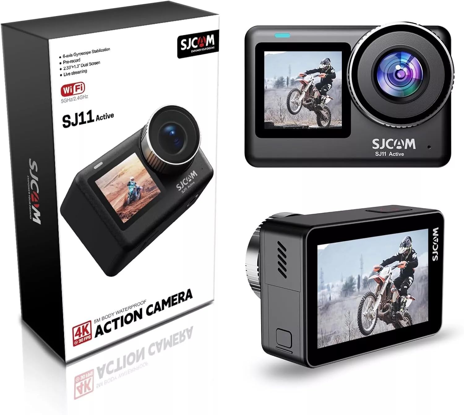 SJCAM Kamera sportowa SJ11 Active 4K WiFi, czarna