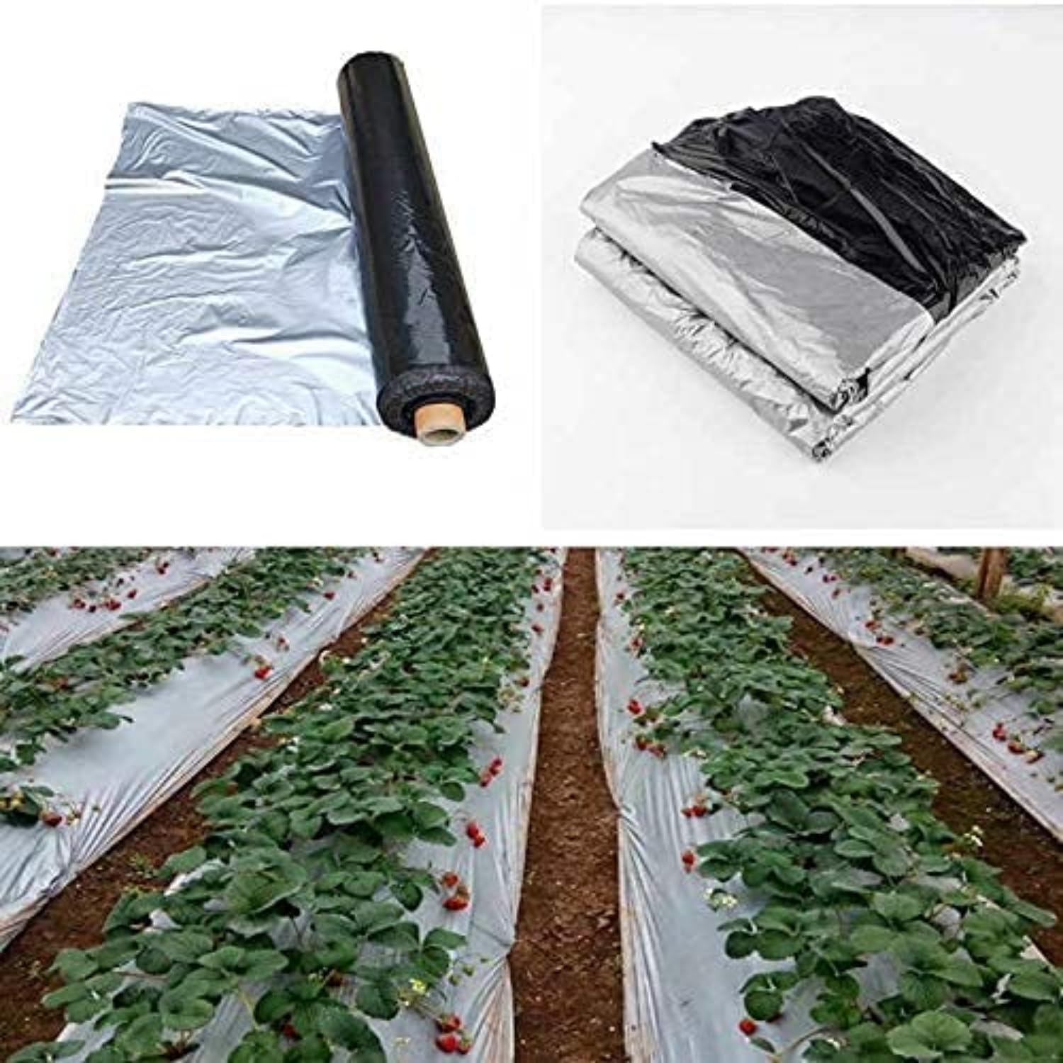 Kamal Agrotech Mulching Sheet for Agriculture (1Meter x 400 Meter), Mulch Film Roll for All Crops and Fast Growth of Crops | Mulching Paper | Mulching Sheet (20 Microns (1 Meter x 400 Meter))