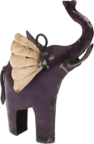 Miniatura 5 de DeKulture - Figura decorativa coleccionable hecha a mano con elefante de hierro reciclado para embellecer la decoración del hogar, oficina, jardín,