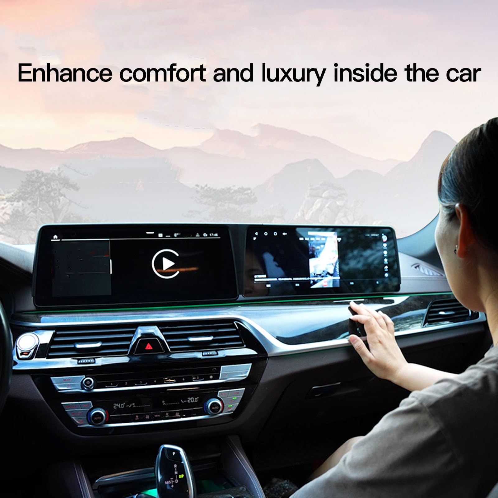 Schermo di intrattenimento per auto Android 13 2K Display da 12,3 pollici WiFi Bluetooth Car Dash Stereo Touchscreen per Serie 5 2021 2022 2023