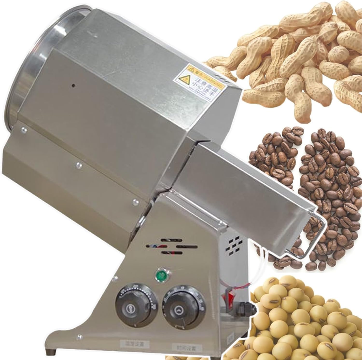 ZMJGLL Electric Coffee Bean Roaster Machine, Portable 1500W with 21cm Drum Diameter for Roasting Nuts,Ideal for Roasting a Variety Of Dried Fruits