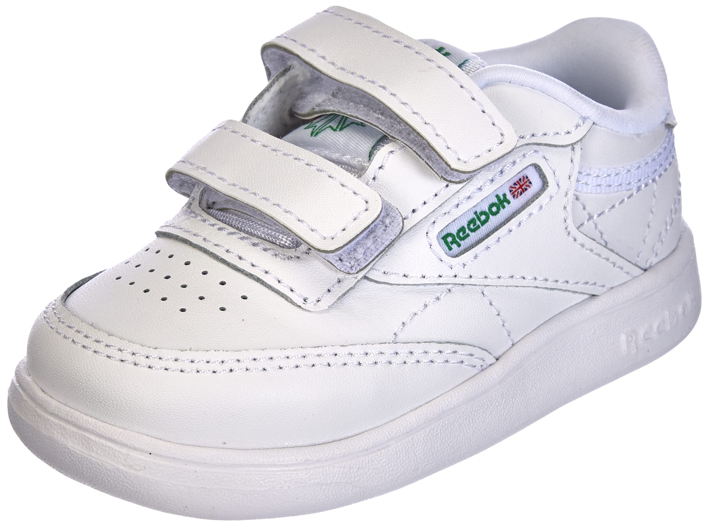 Reebok - Club C 2V Infants Trainers  White/Glegrn/Vector Blue  Size 20