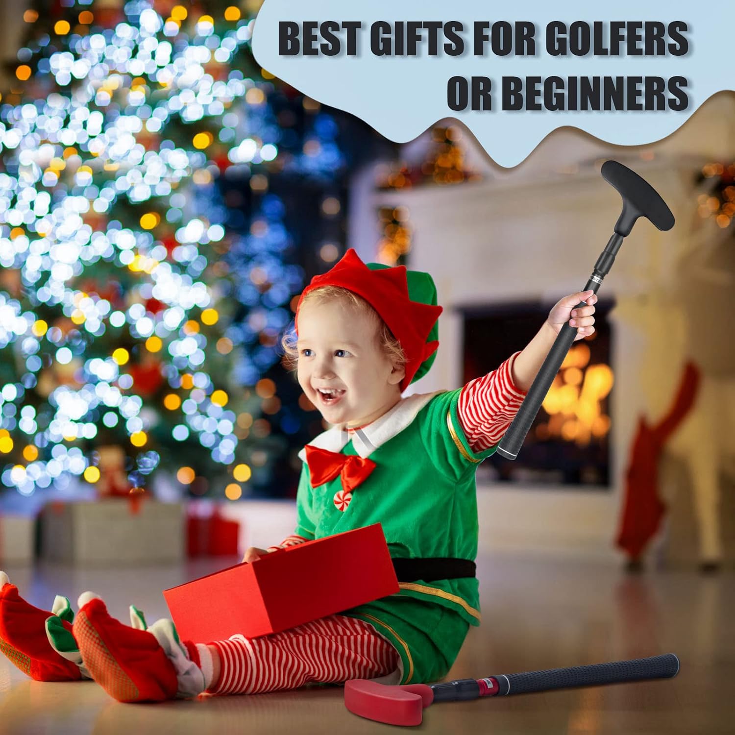 ToVii 2 Pack Mini Golf Putters with Adjustable Aluminum Alloy Shaft for Men & Women, Two-Way Right or Left Handed, Junior Golf Putters with Premium Grip
