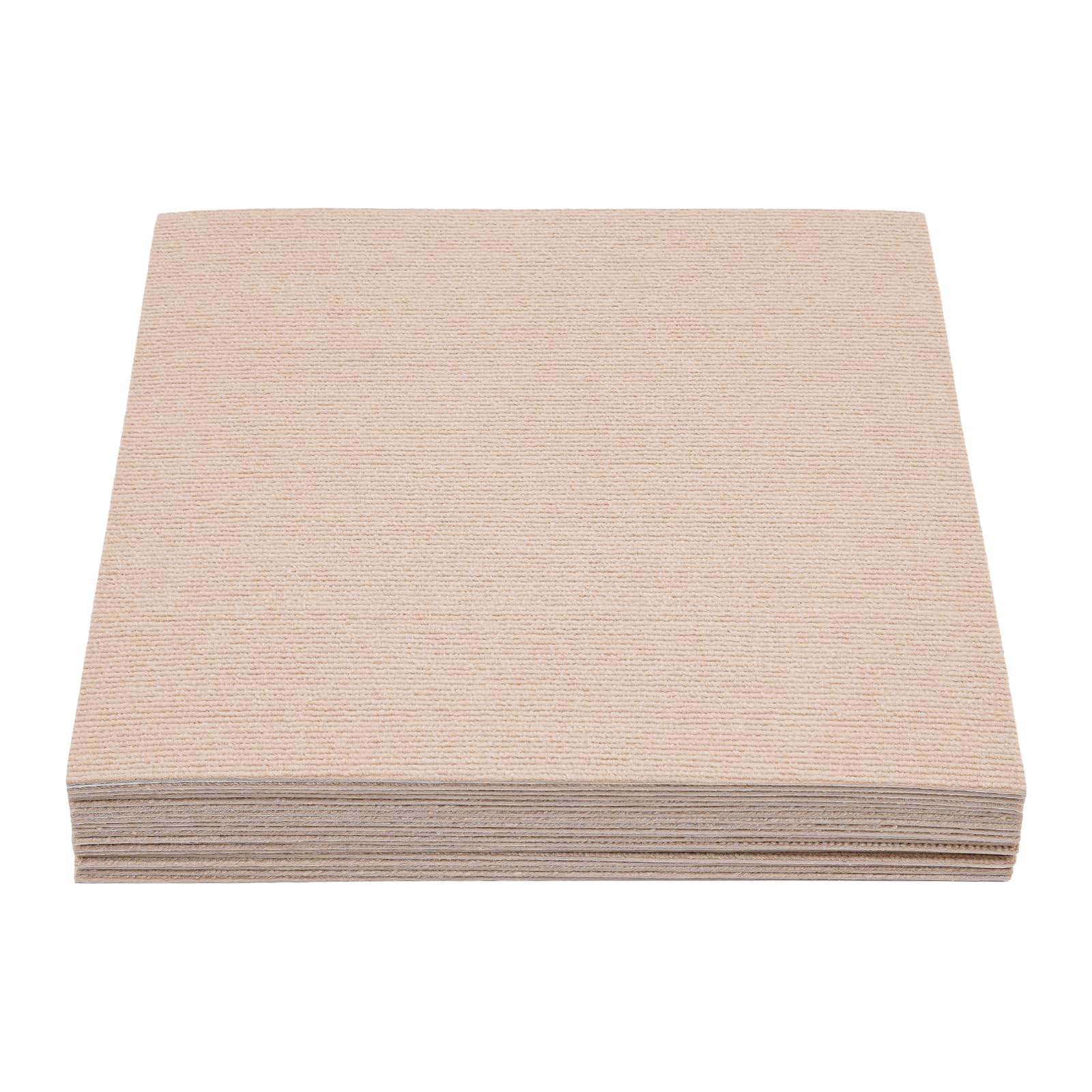 Teppichfliesen 20 Stück Set, 50x50 cm Teppichboden Dicke 3,5mm aus strapazierfähigem Stoff und TPR für Haus & Büro (B)