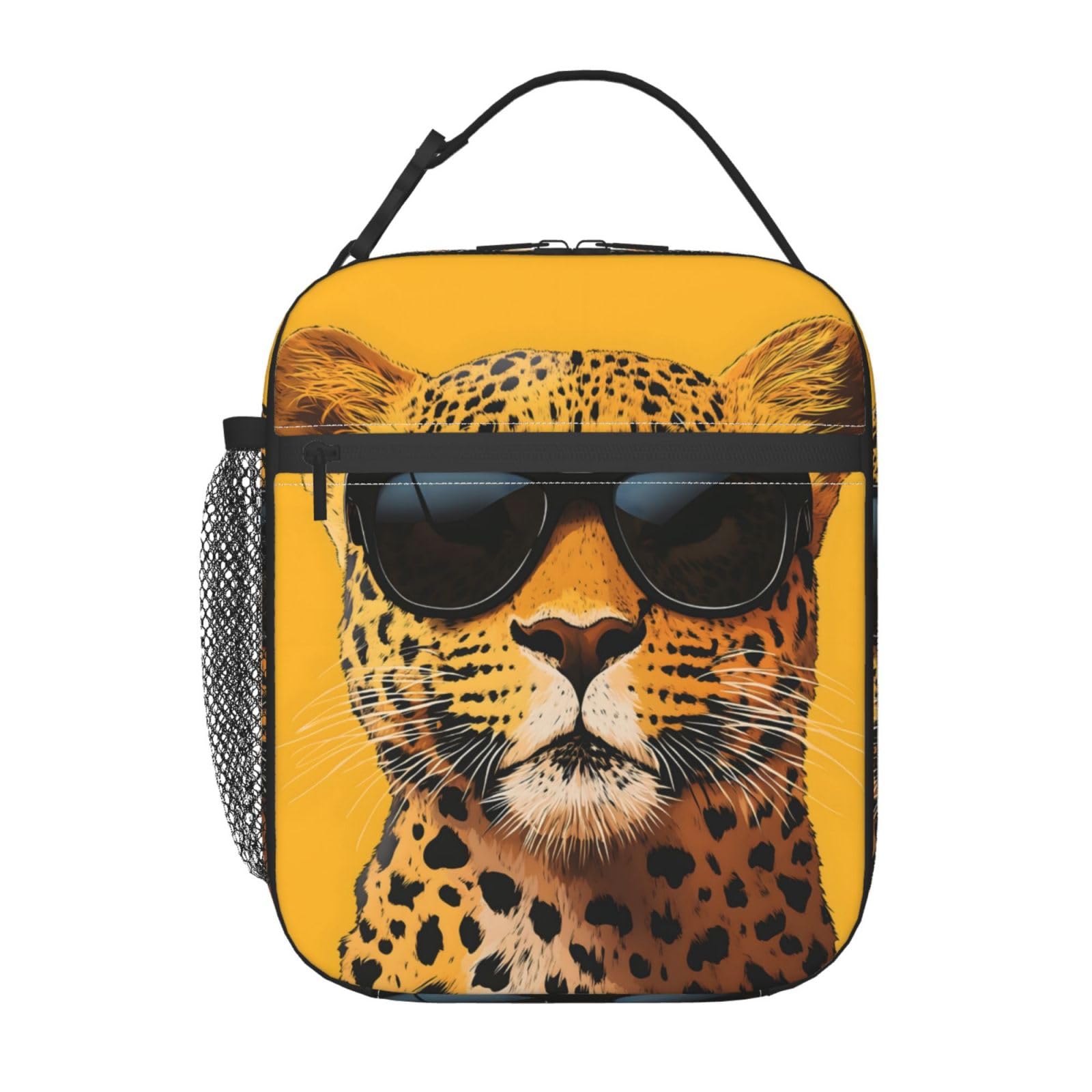 Leopard Lunch Box for Women Kids Girls Men Insulated Lunch Bag Lunchbox Adults Lunch Tote Bags Reusable Cooler for Work Office School Picnic Travel