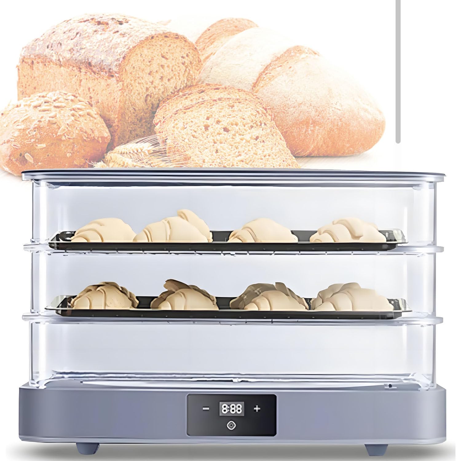 UORDBY Electric Bread Dough Proofer, 40L Fermentation Box, Smart Desktop Machine, Adjustable Temperature,Time,Humidity Control for Bread,Yogurt