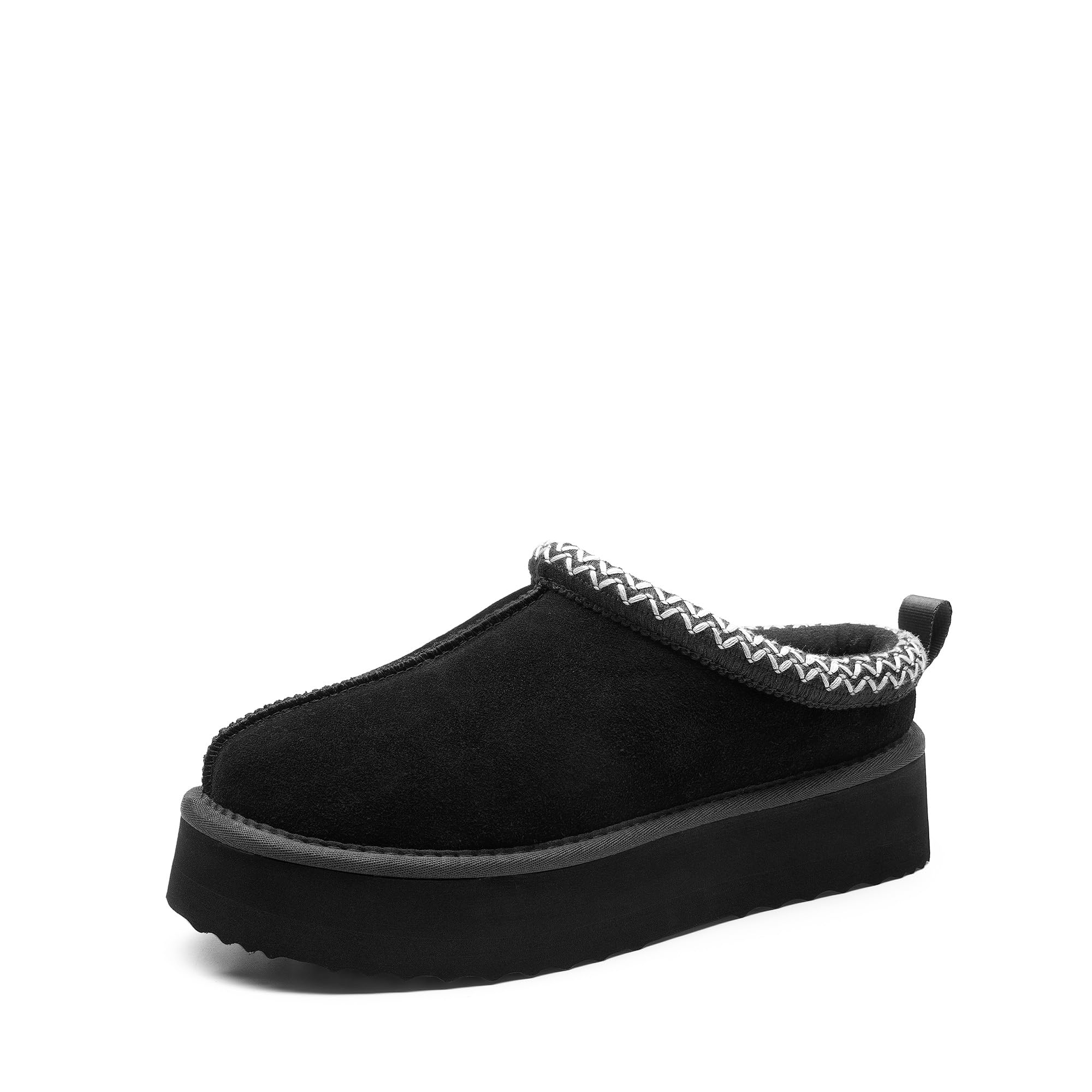 DREAM PAIRS Women's Slippers for Woman Genuine Suede Platform Fuzzy Cozy Slippers Mini Boots Winter Fluffy Warm Comfy Furry Slip on Shoes for Outdoor Indoor House