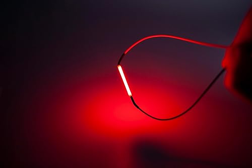 Miniatura 4 de mlnyitus Filamento LED rojo Kit de luz LED brillante de superhéroe para Halloween, decoración de casco para máscara de cosplay, ojos de luz,