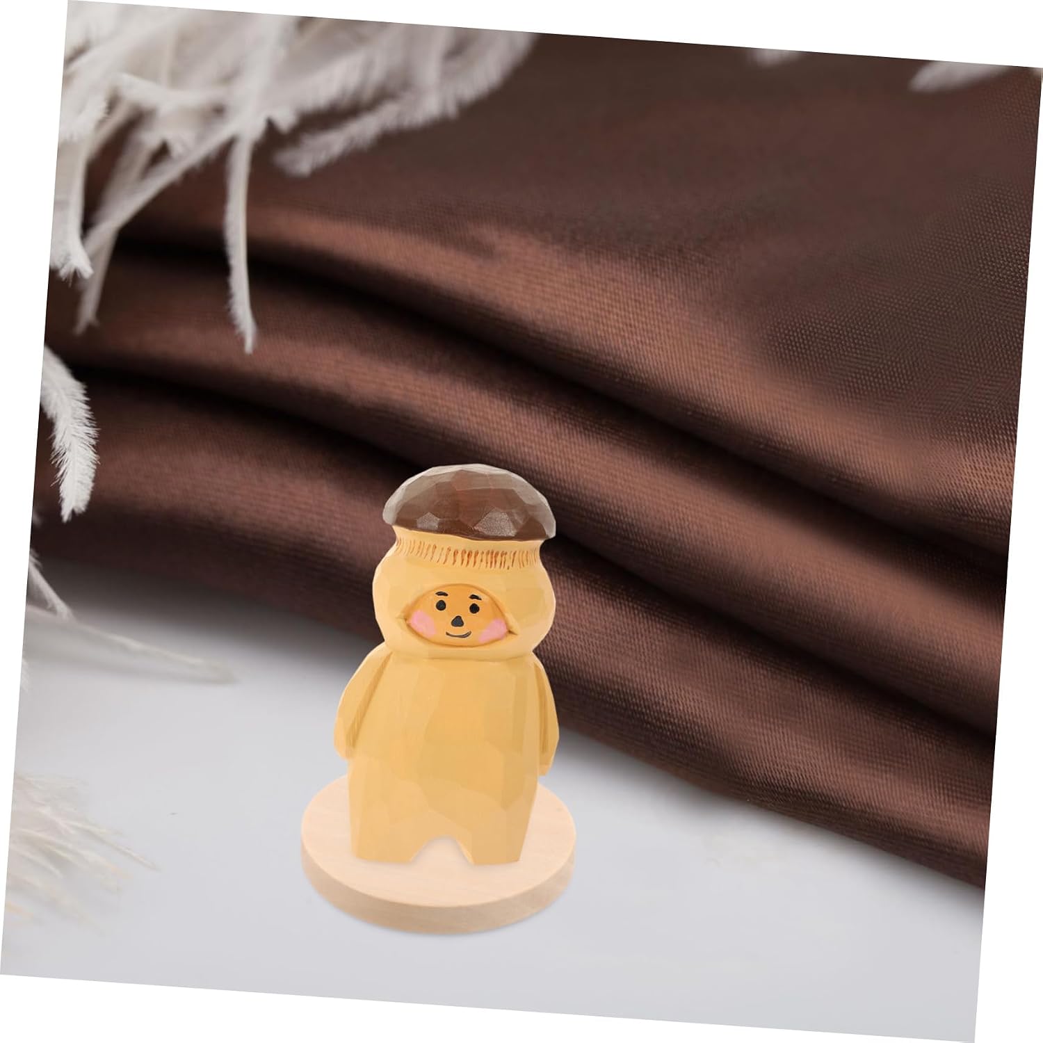 100pcs Round Wooden Discs Doll Display Holder for Miniature Projects